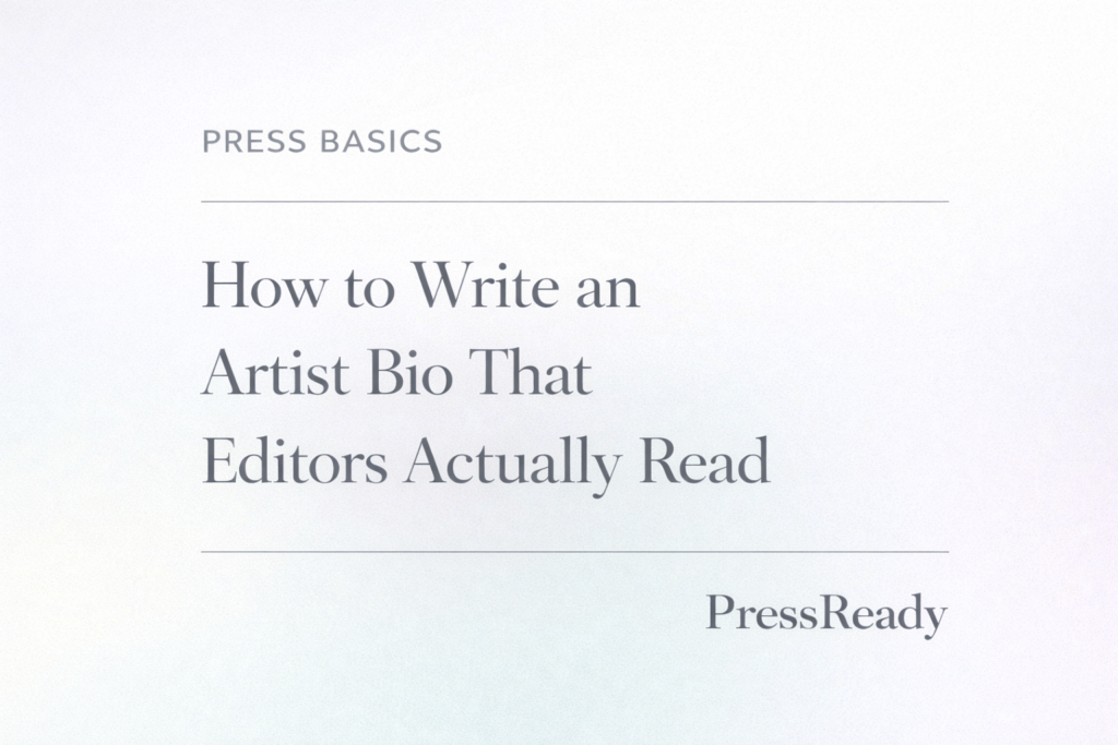 How to Write an Artist Bio That Editors Actually Read text Image