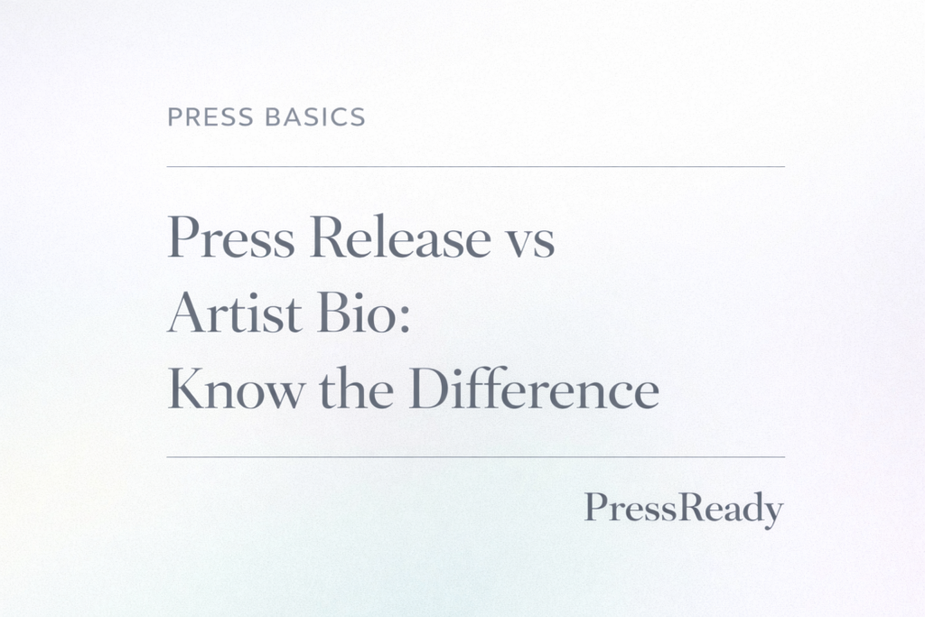 Press Release vs Artist Bio: Know the Difference text image
