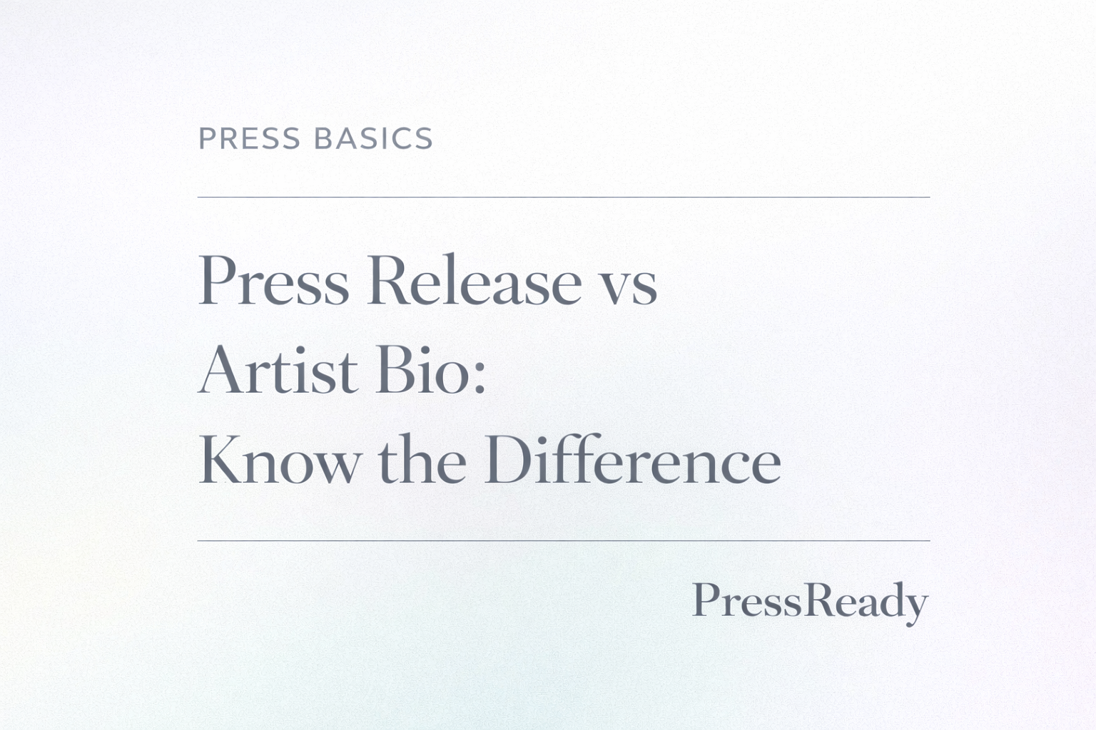 Press Release vs Artist Bio: Know the Difference text image