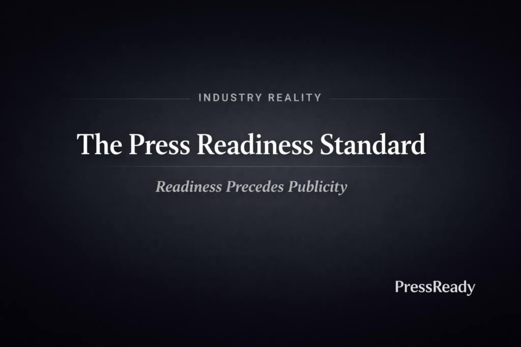 The Press Readiness Standard text image